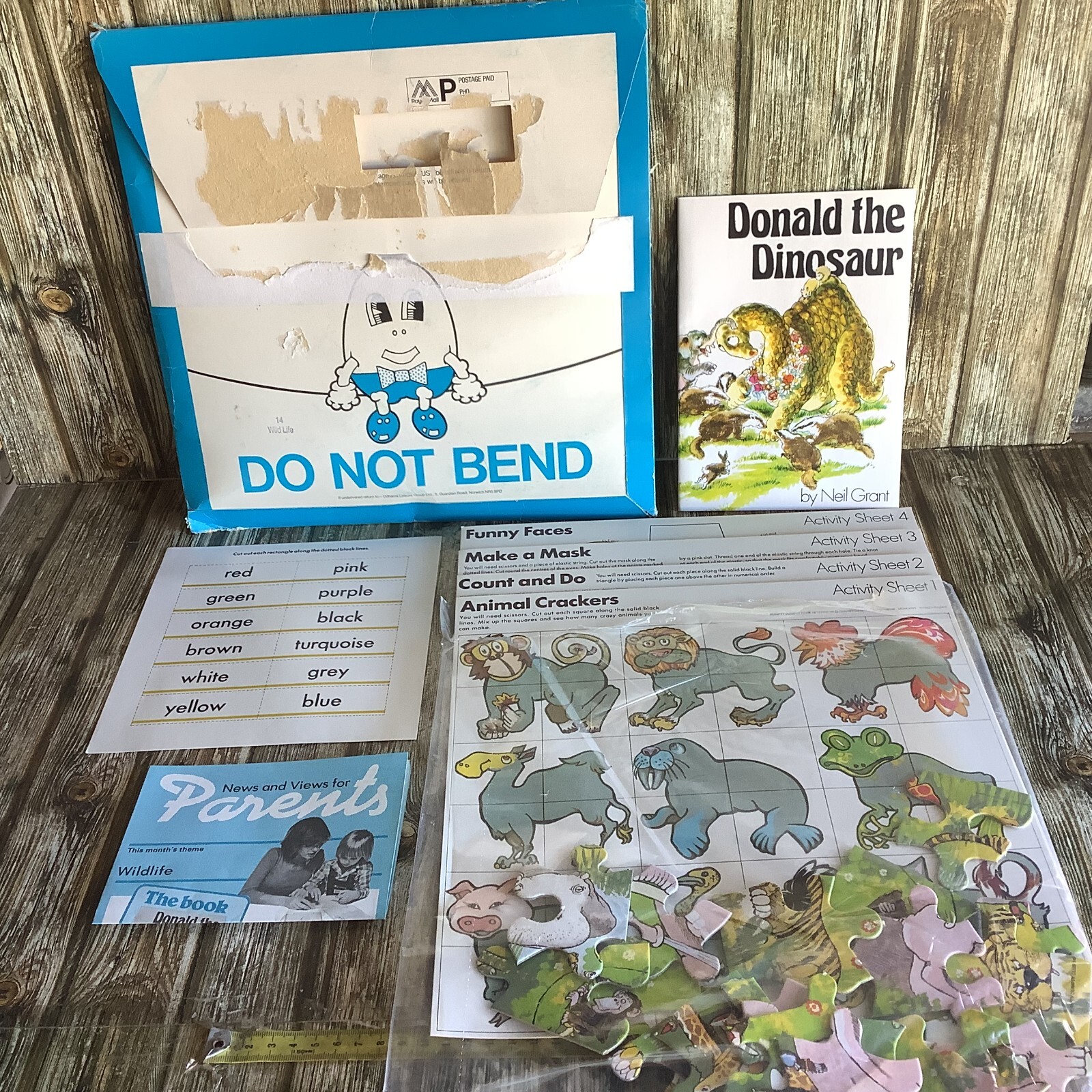 1977 Vintage The Humpty Dumpty Club Educational Set Pack WILD LIFE