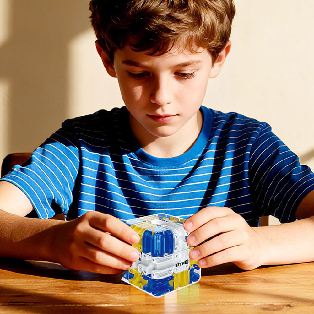 3D Maze Cube – 2-in-1 Twist & Roll Brain Teaser Toy for Kids & Adults