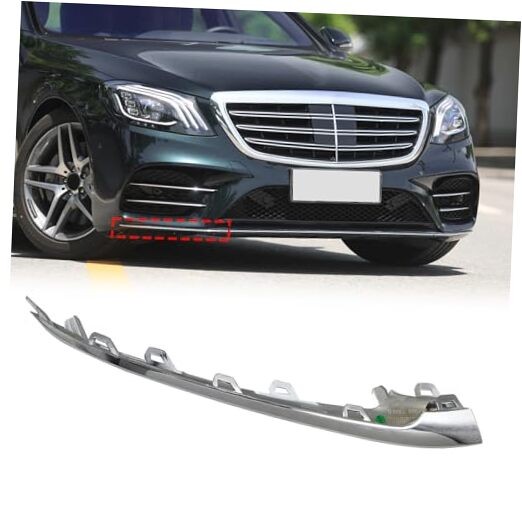 Right Front Bumper Lip Trim Molding Chrome Compatible with Mercedes-Benz W222