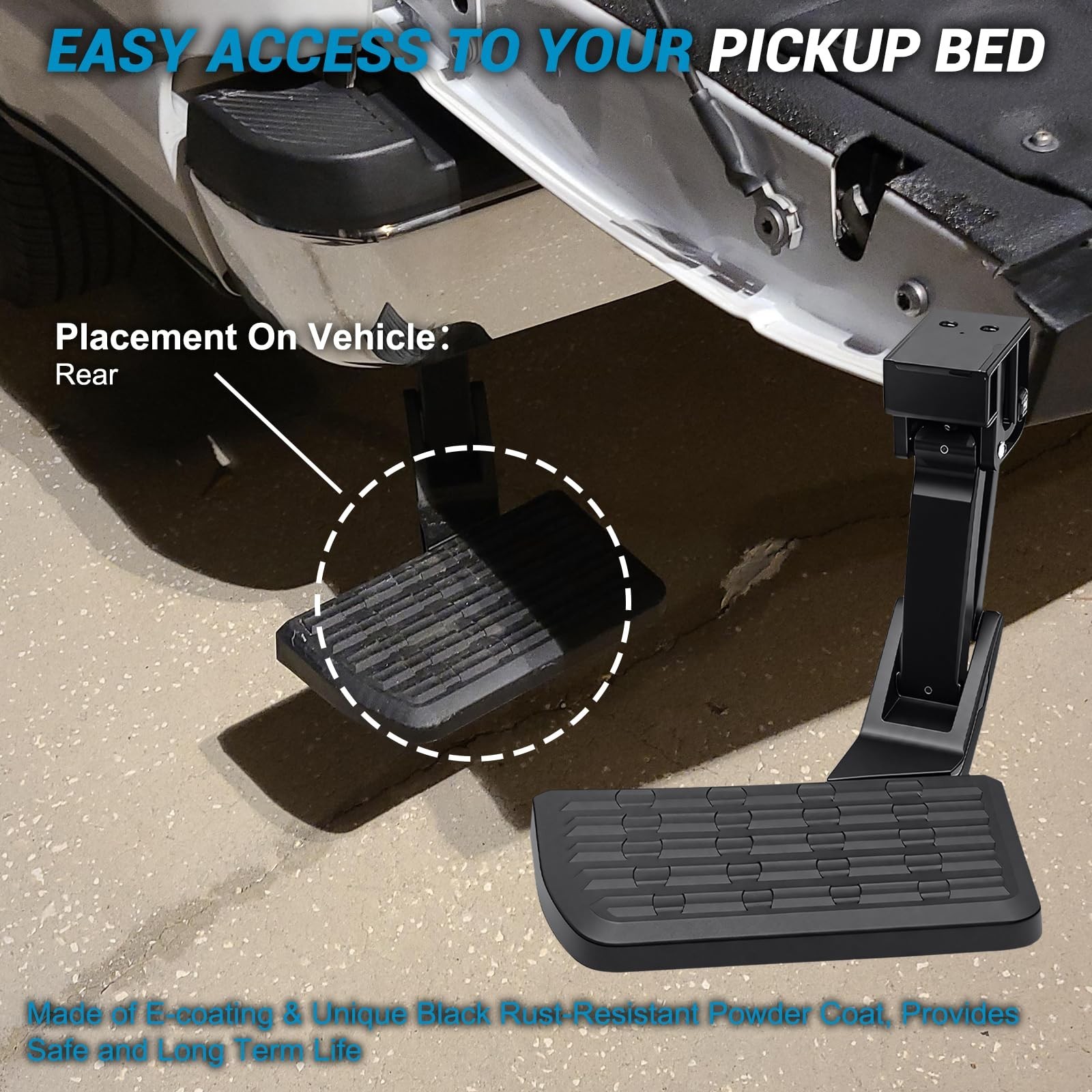 Rear Bed Step Retractable Bumper Step for Ford F150 2015-2020 Retractable Tru…