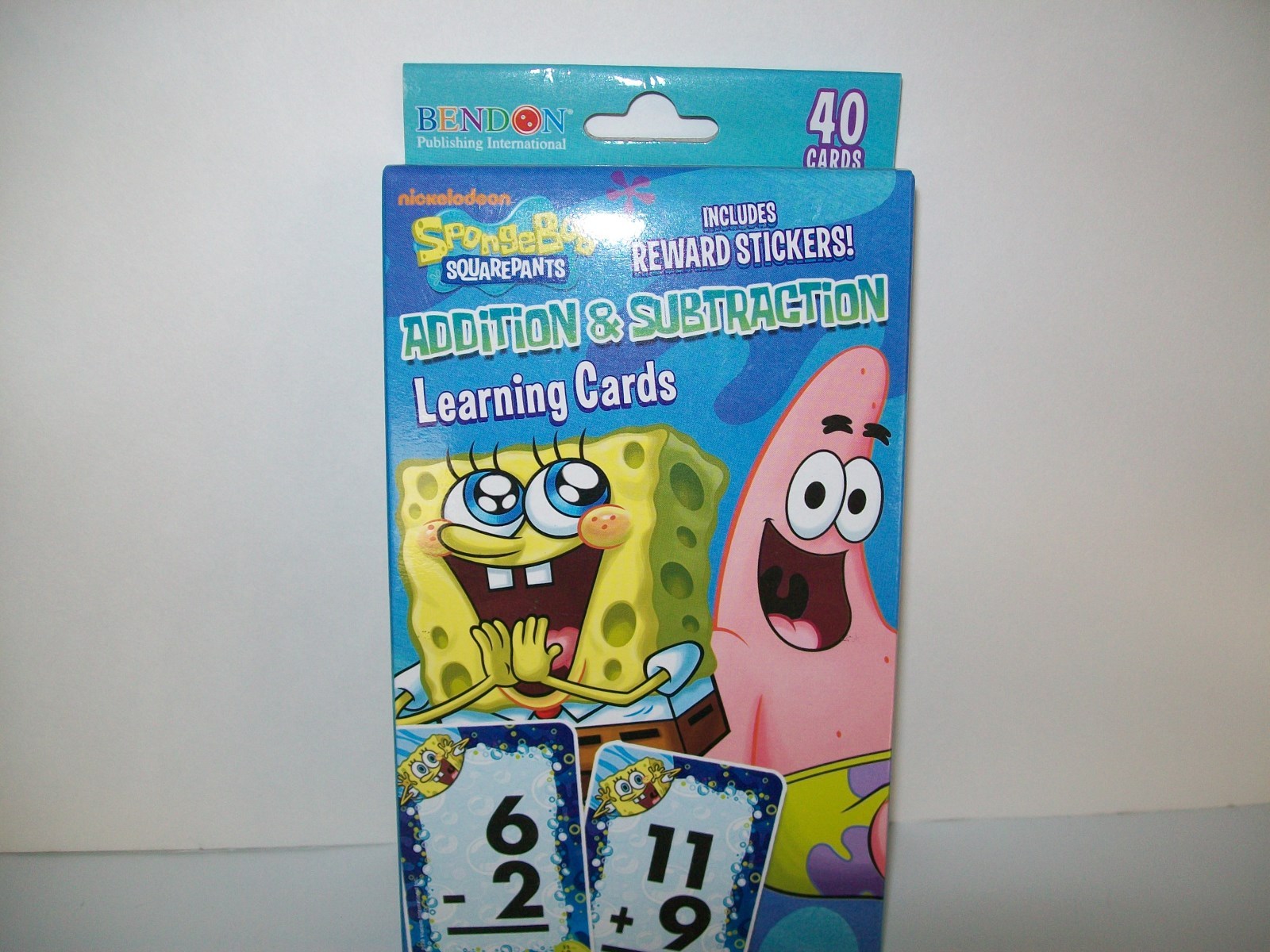 Spongebob Addition And Subtraction Learning Cards includes Reward Stickers New
