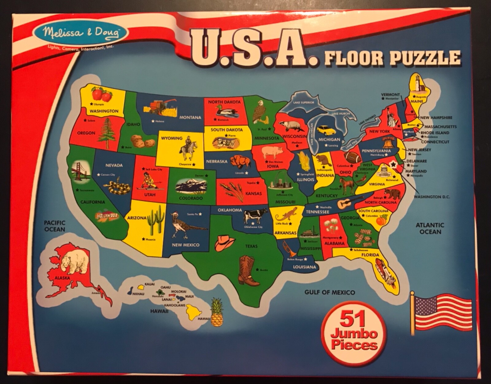 Melissa and Doug USA Floor Puzzles
