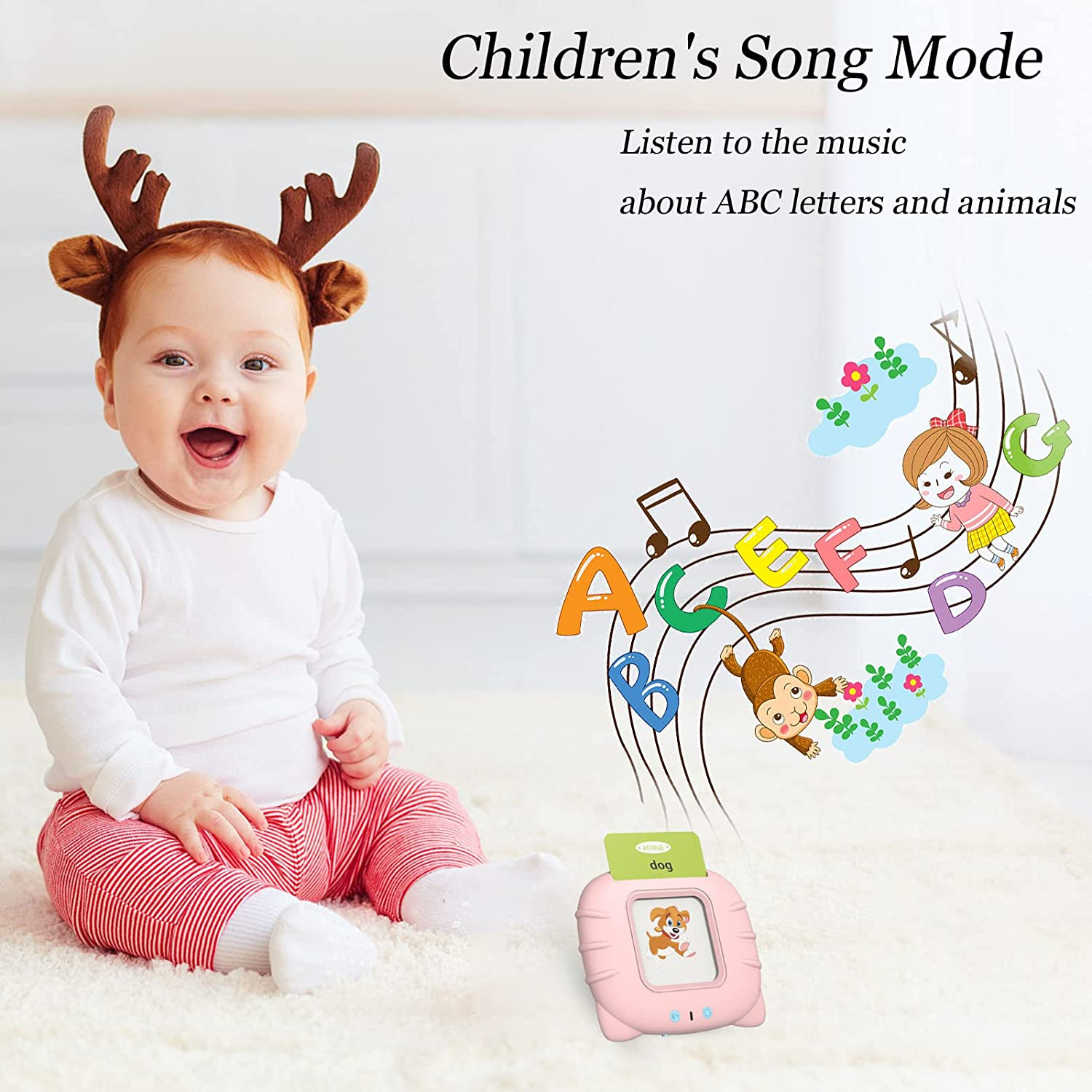 Talking Flash Cards for Toddlers 1 2 3 4 5, Speech Therapy Toys Autism Toys, ABC