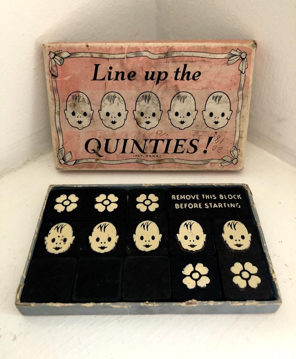 Line Up the Quinties Sliding Puzzle – Vintage 1940s Classic Modern Game, Brain