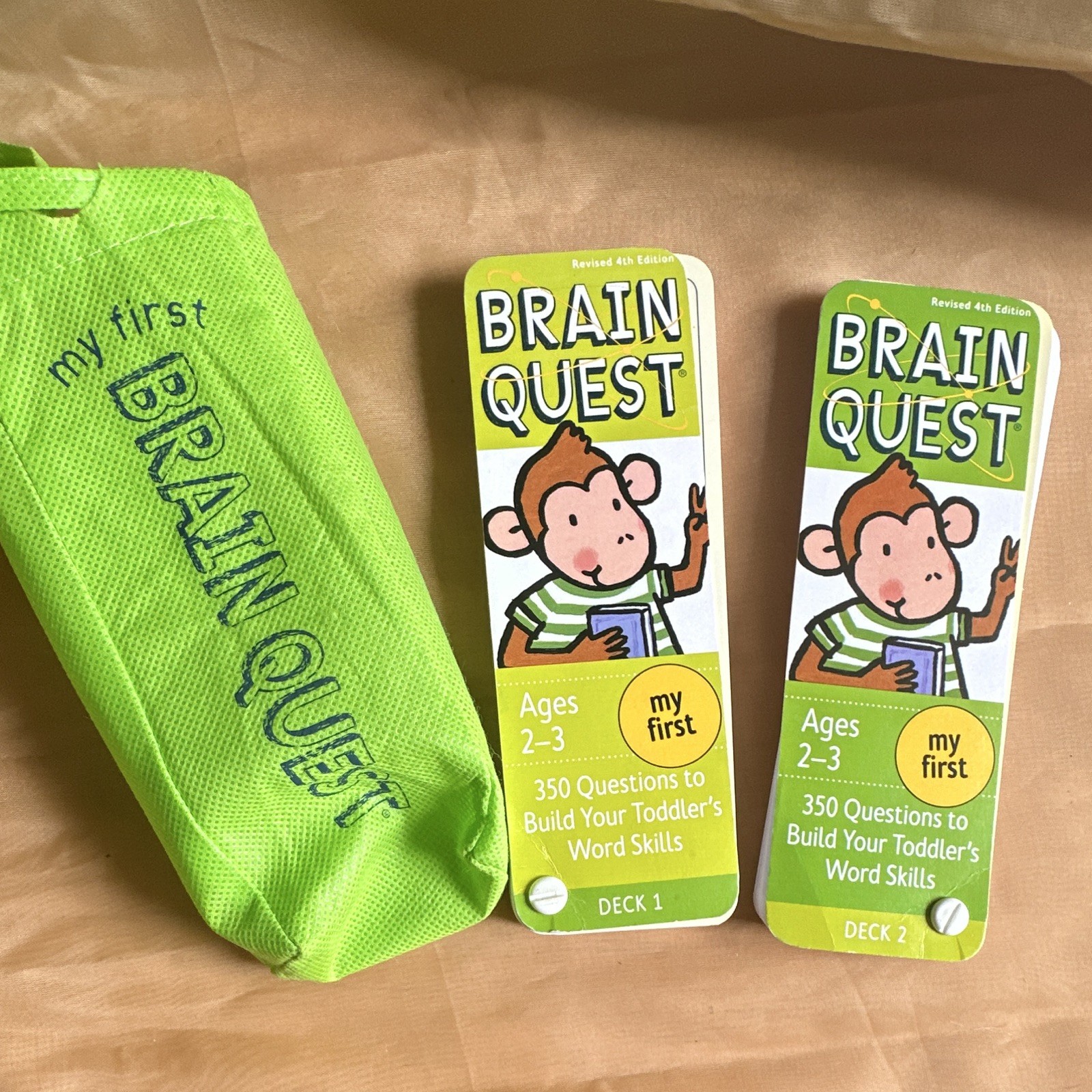 Brain Quest My First Brain Quest Ages 2-3 Word Skills Flash Cards Decks 1-2 Case