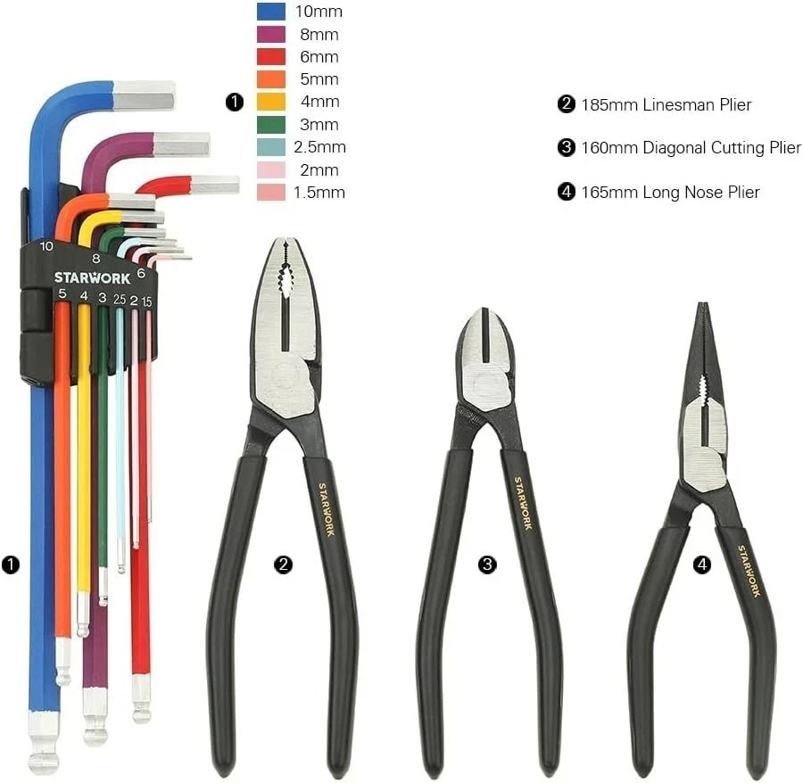 TRUE MECHANIC™ 314-Piece Mechanics Tool Set and Socket Set, Professional Metric
