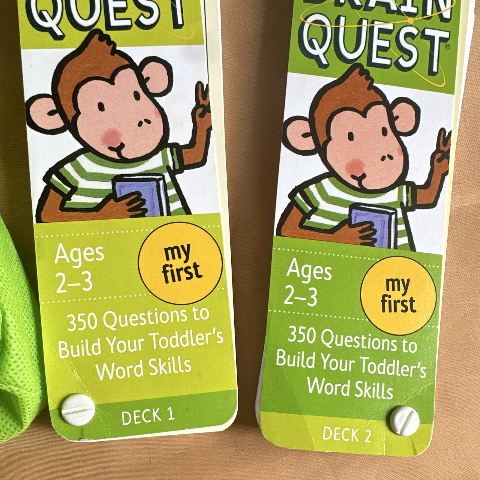 Brain Quest My First Brain Quest Ages 2-3 Word Skills Flash Cards Decks 1-2 Case
