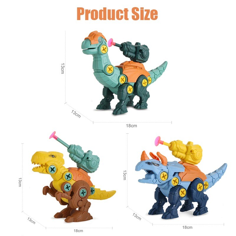 Jurassic Dinosaurs Baby Toys For 3 Years Old Assembly Nuts Model Sets For Kids