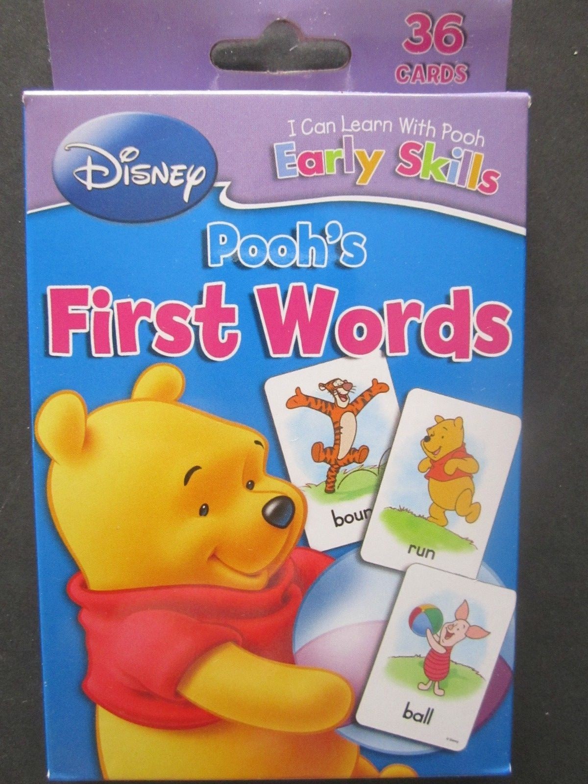 Set Of 2 Disney Pooh’s Flash Cards 3″ x 5″, “First Words” And “Colors & Shapes”