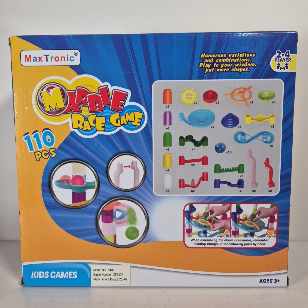 Maxtronic Stem Academy Marble Race Game Toy Model #:8105 – 110 Pieces