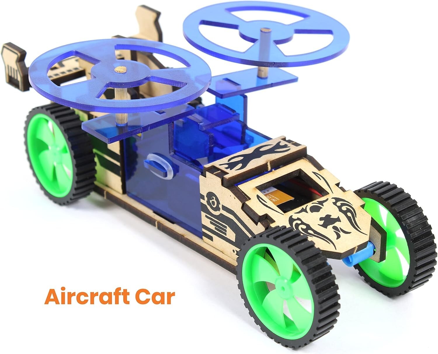 Butterfly Edufields STEM Building Car Kit For Kids – DIY 3D Wooden Puzzle