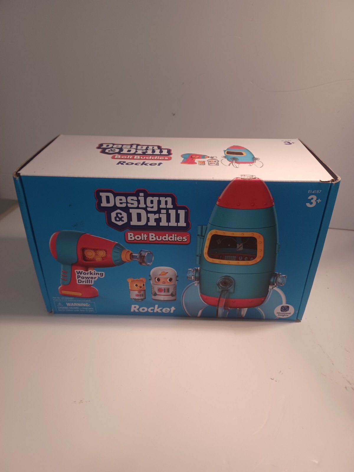 Educational Insights Design & Drill Bolt Buddies Rocket Play Drill Set Item#1359