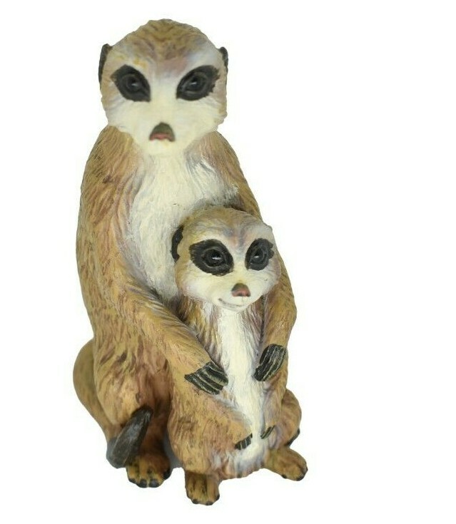 Meerkat with baby Plastic Replica 4 1/2″ Tall- F1351 B177