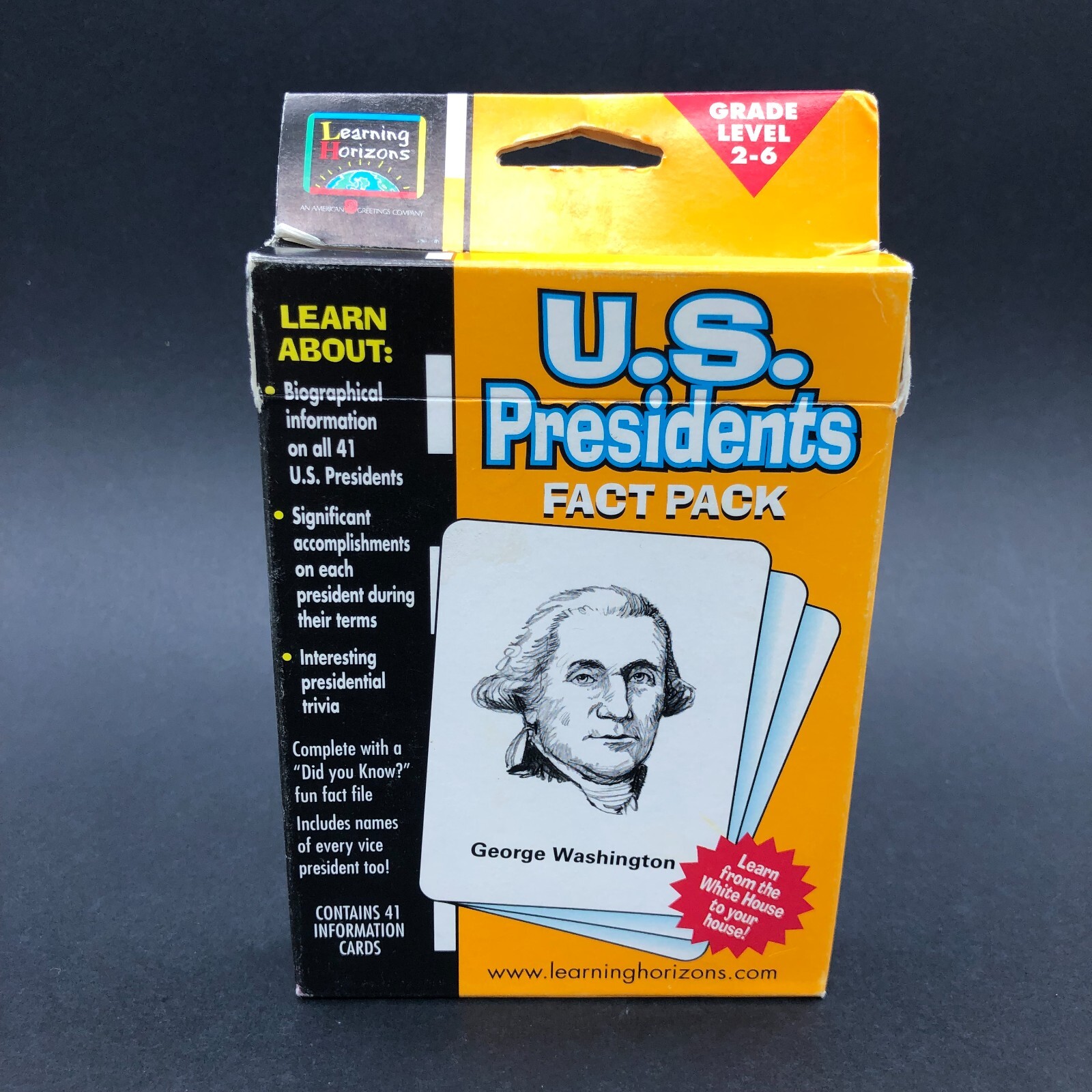 US Presidents Fact Pack Flash Cards Educational Information 41 Cards to Bush Sr.