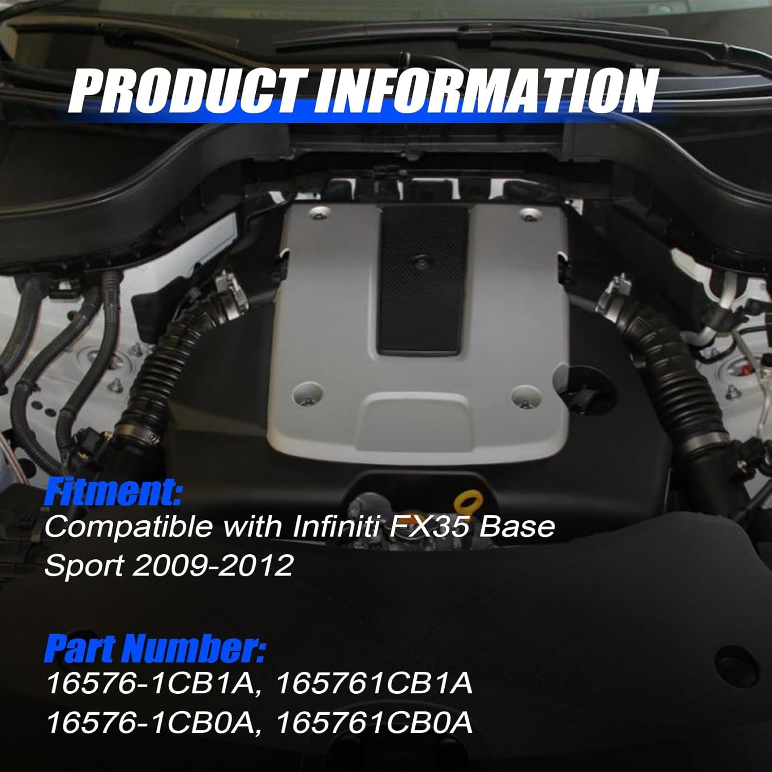 3.5L Engine Air Intake Hose Compatible with Infiniti FX35 Base Sport 2009-2012
