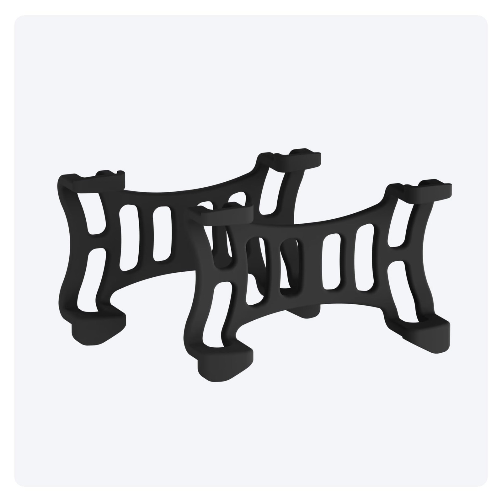 Tractive Rubber Clip Mount x2 for Tractive Dog 6 GPS Tracker (Black) Black