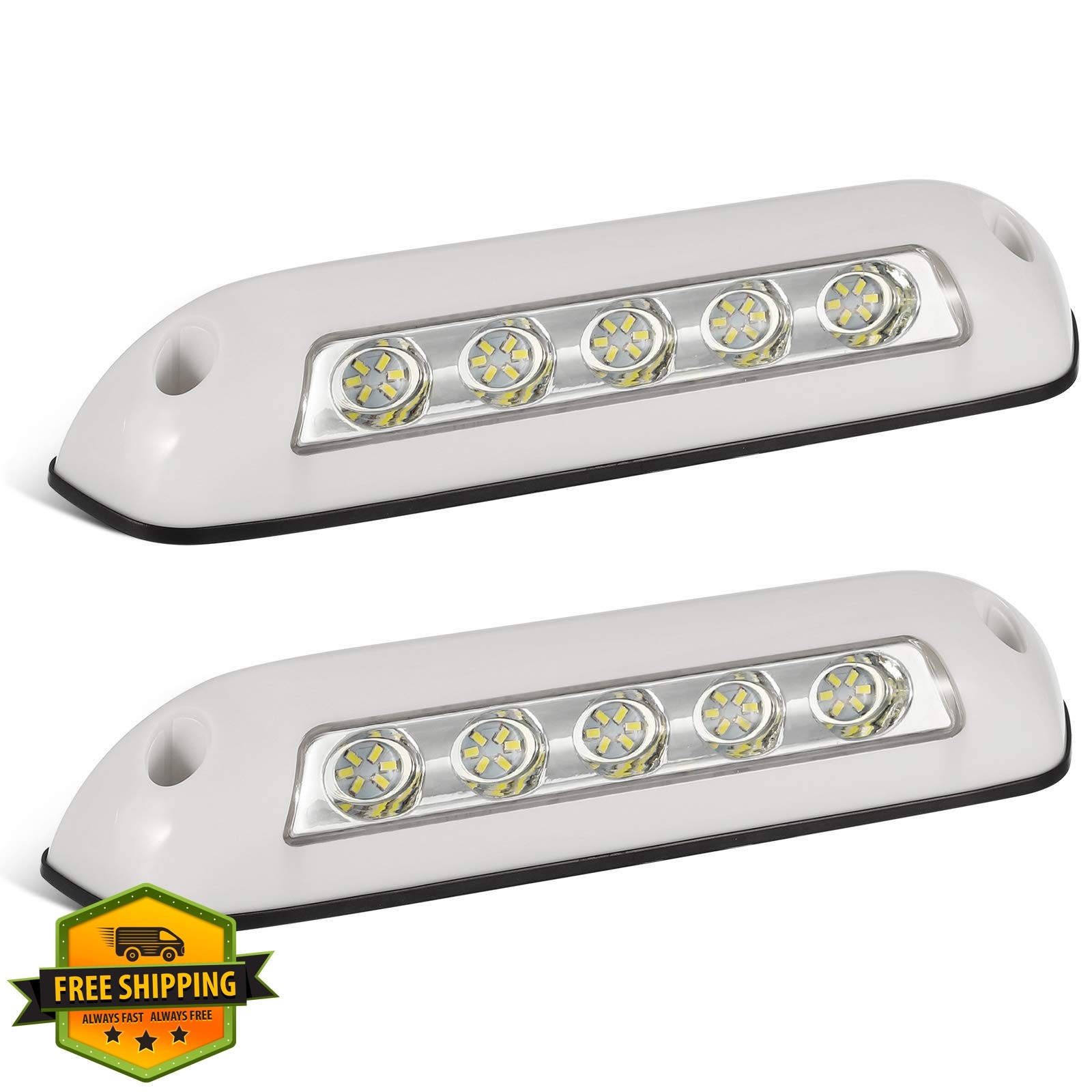 Partsam RV Awning Lights White 2Pcs LED Bar