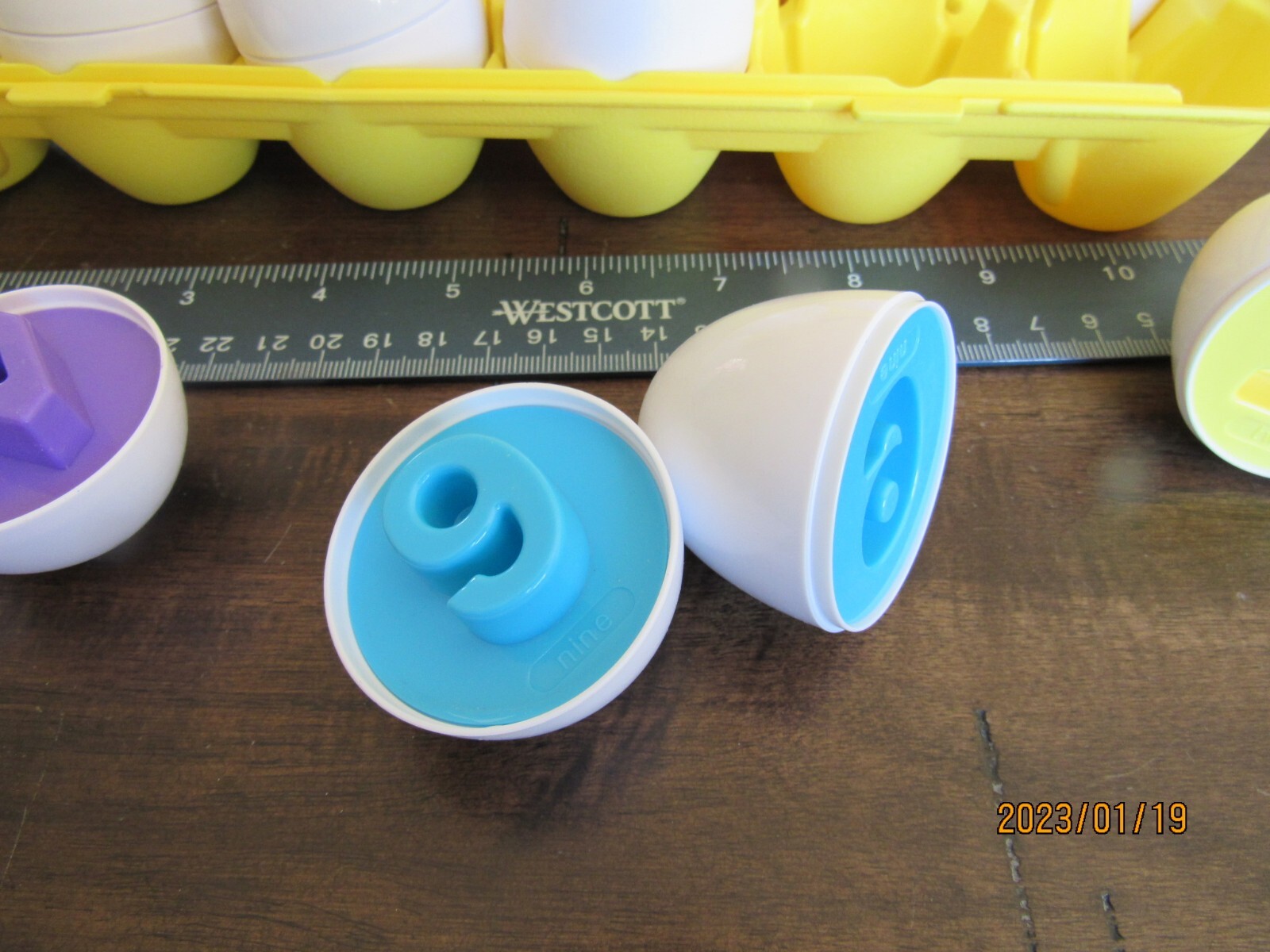 My First Find and Match Eggs-Prextex-Numbers-1-12 Egg Puzzle -Crate