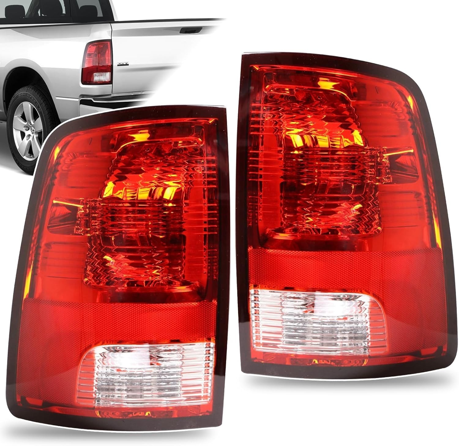 Tail Lights Compatible With Dodge Ram 1500 2500 3500 2009-2018 Brake Tailligh…