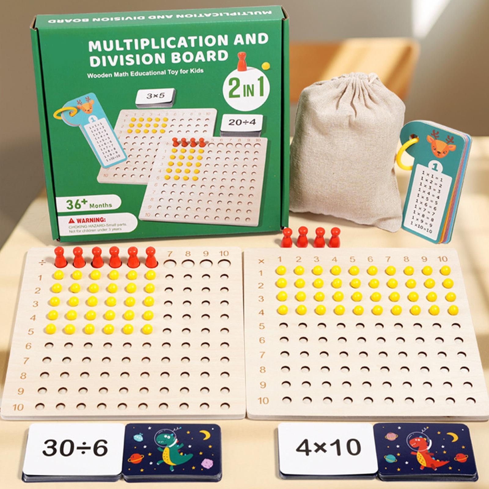 Multiplication and Division Board Teaching Aid Manipulative Learning Interactive