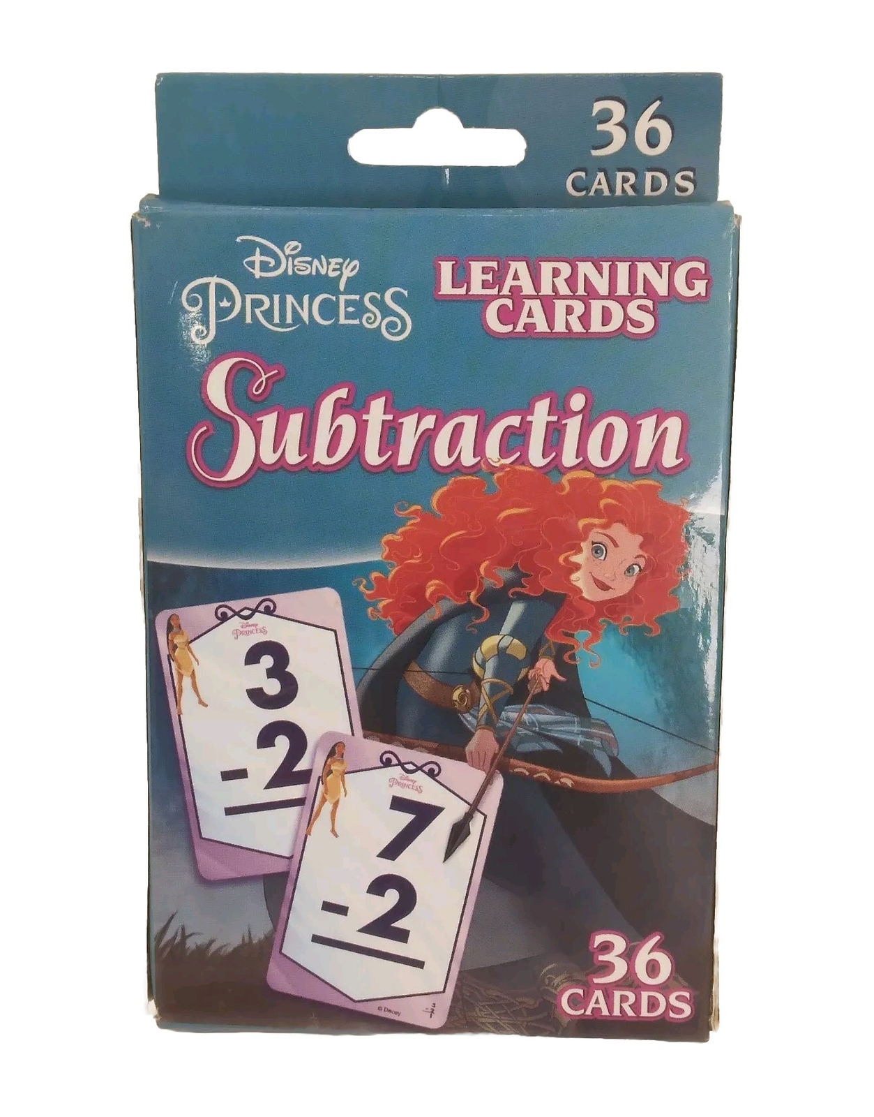Disney Princess Learning Colorful Subtraction Flash Cards Box Of 36 Bendon
