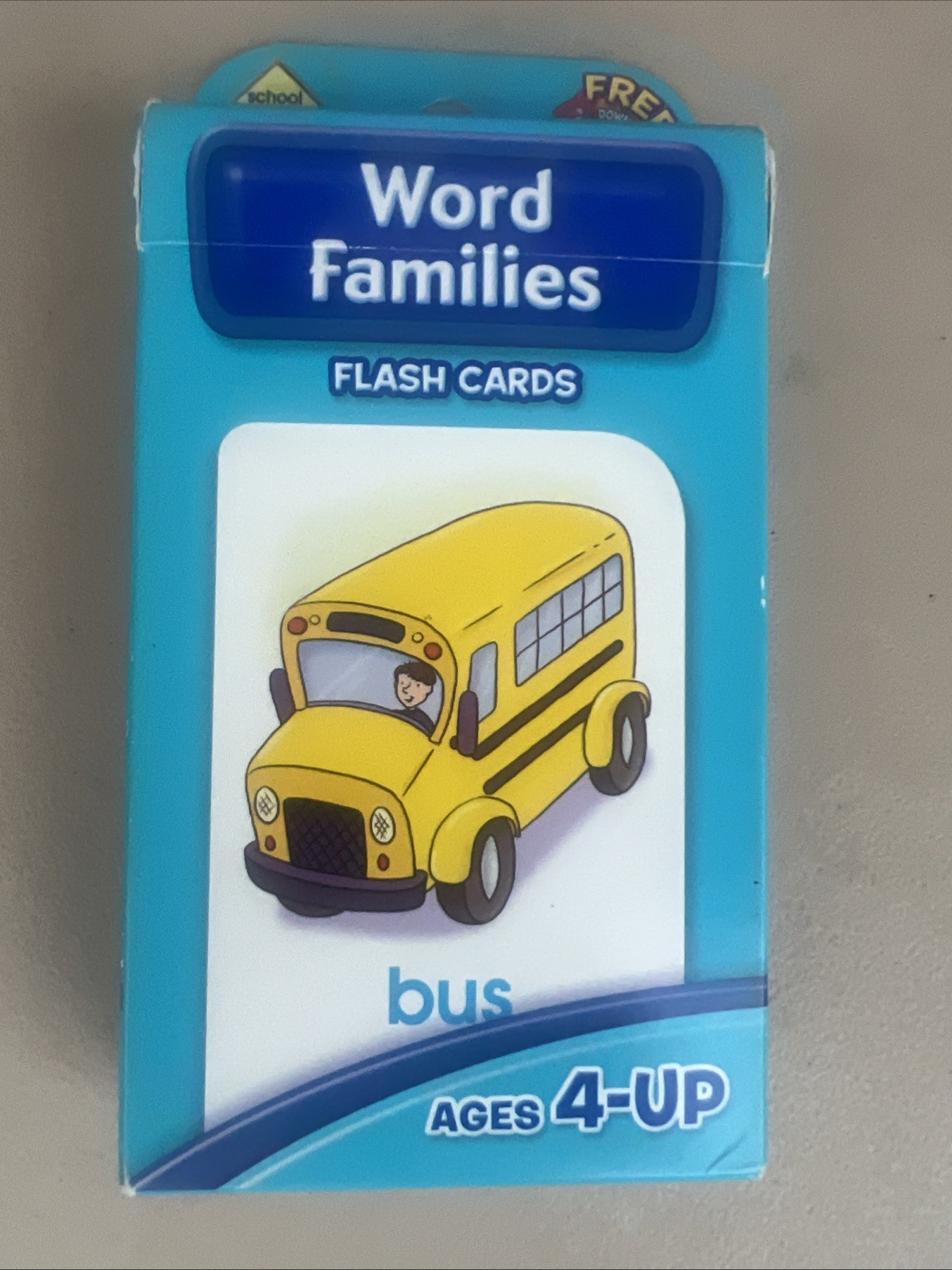 School Zone – Word Families Flash Cards – Ages 4 and Up, 0938256823