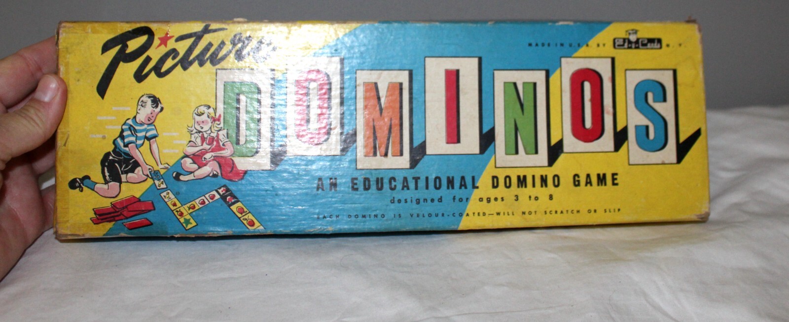 VINTAGE ED-U-CARD PICTURE DOMINOS AN EDUCATIONAL CHILDREN’S DOMINO GAME 3 TO8 YR
