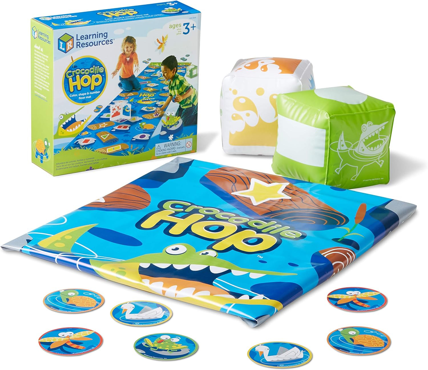 Crocodile Hop Floor Game – Ages 3+ Indoor Games for Toddlers, Gross Motor Skills