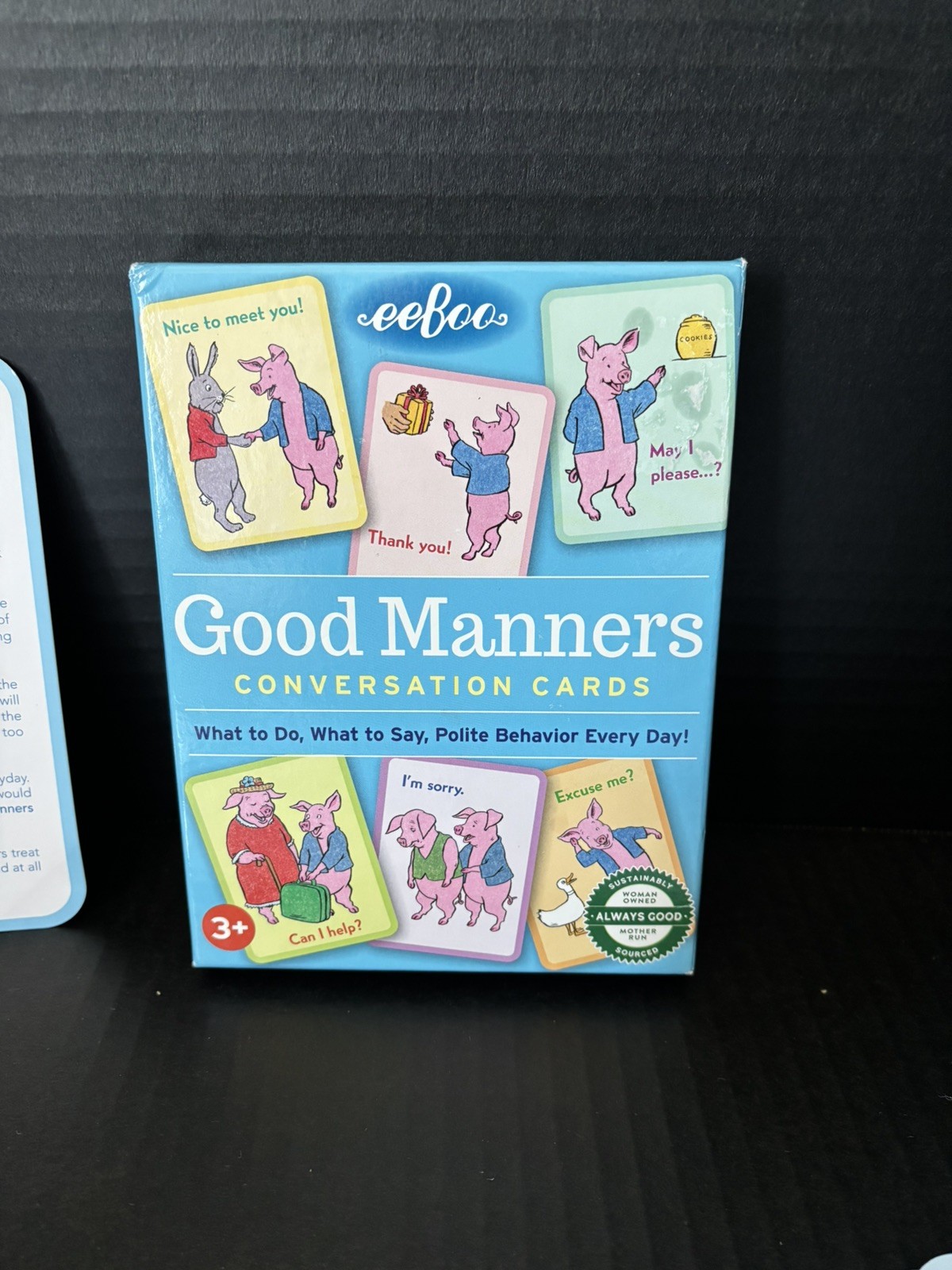 EEBOO GOOD MANNERS CONVERSATION CARDS-COMPLETE
