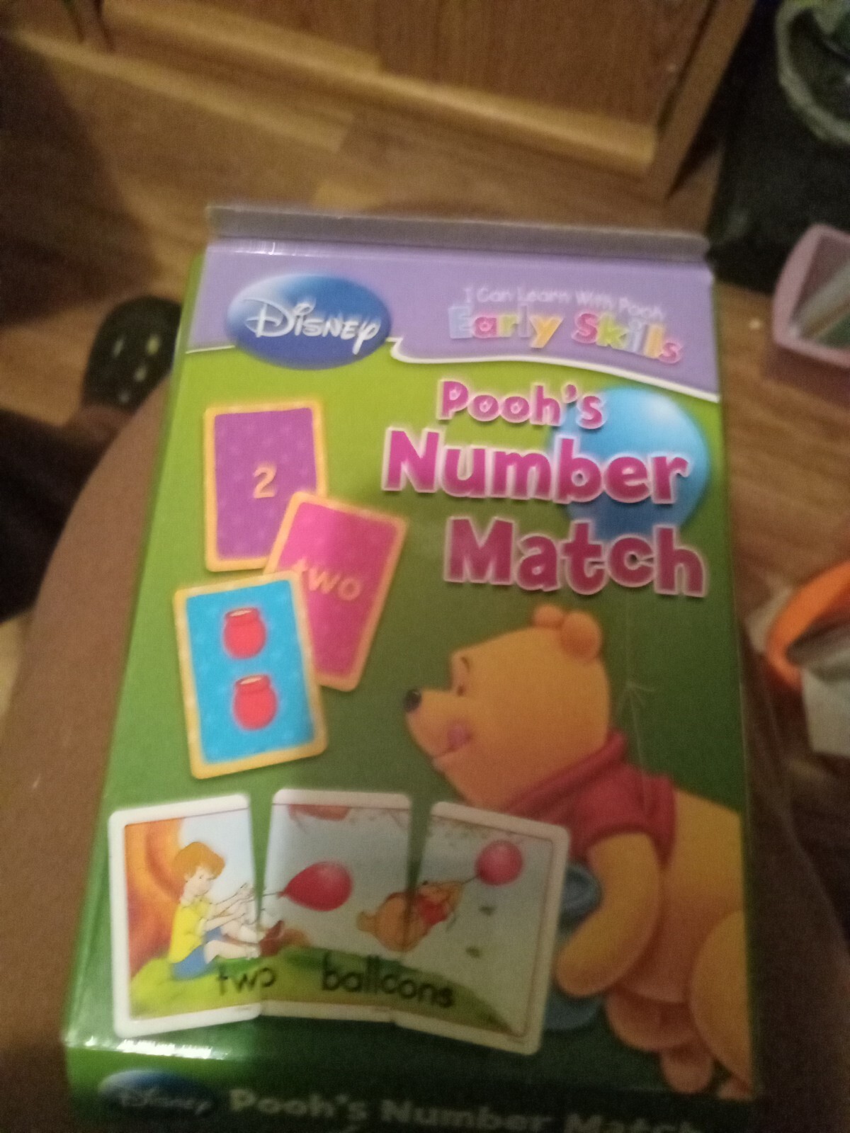 Disney Pooh’s Number Match Game Kids Cognitive Learning Early Skills Flash Cards