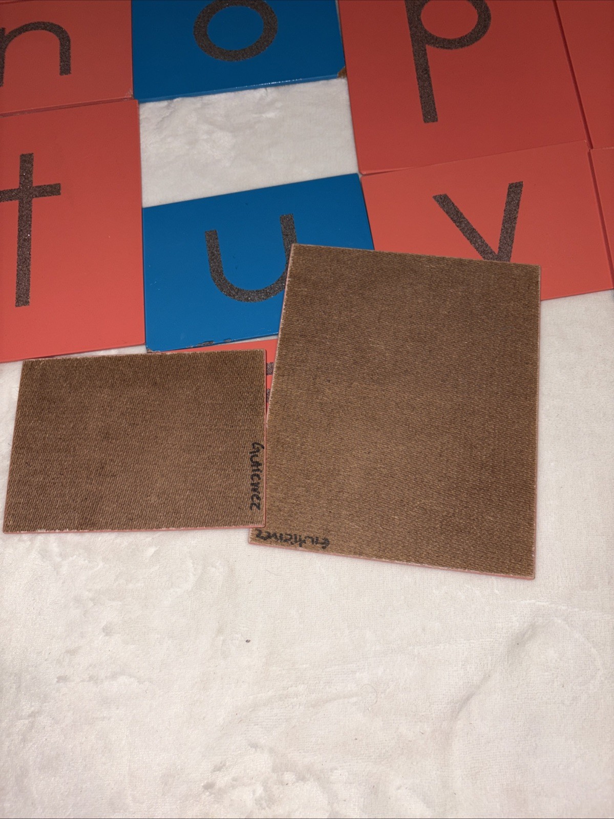 Montessori Sandpaper Letters & Numbers Print Sensorial Tactile Visual Nienhuis