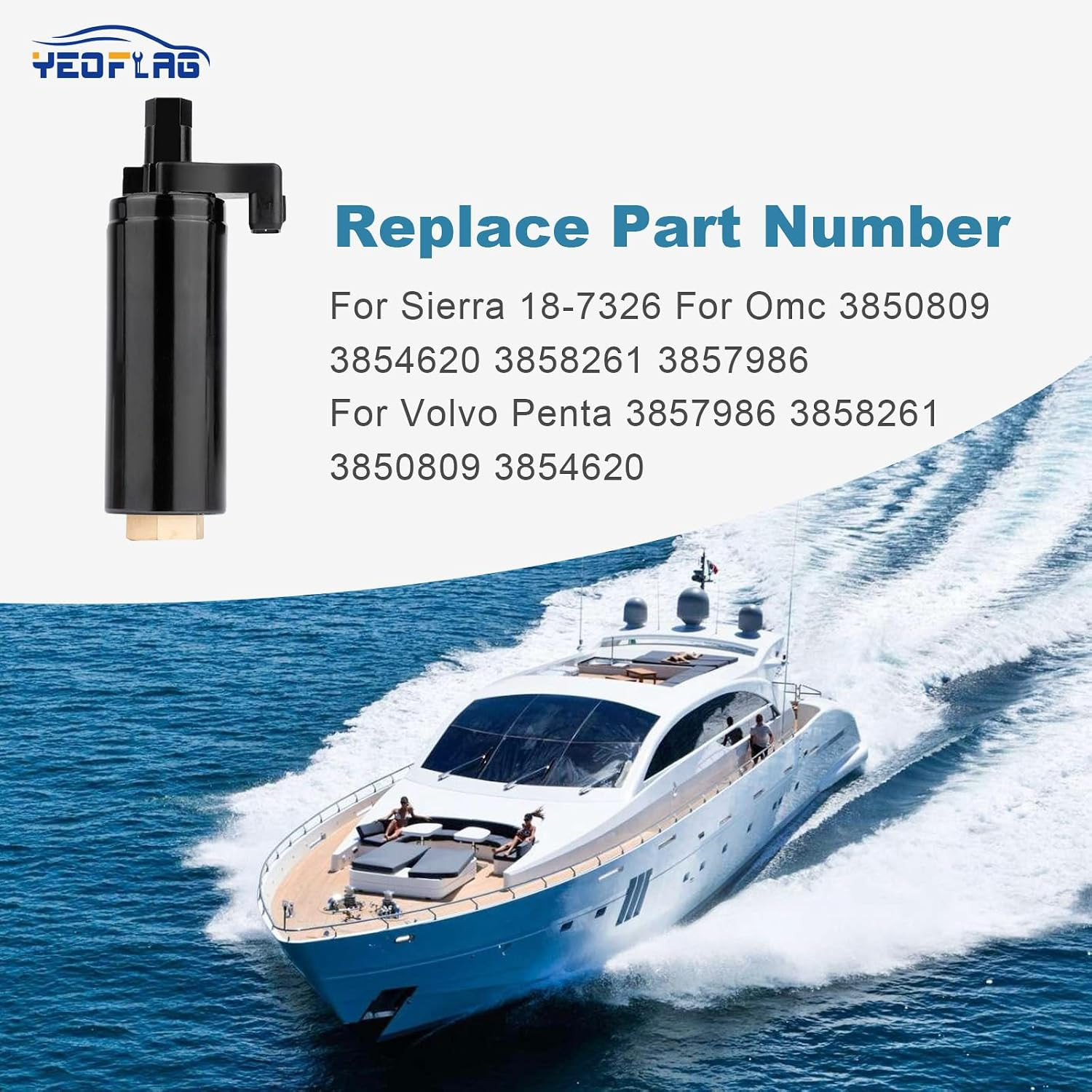 Low Pressure Marine/Outboard Fuel Pump Replacement Compatible QFS OEM Volvo Pent