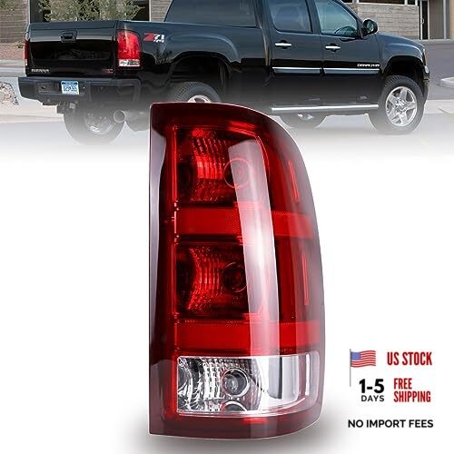 Tail Light Compatible With 2007-2014 GMC Sierra 1500 Right Passsenger Side