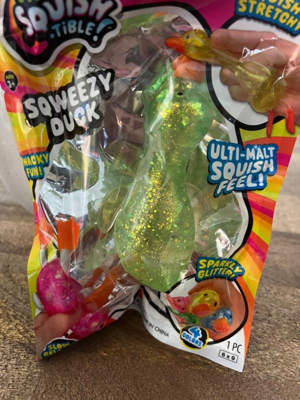 Ja-Ru Sqweezy Duck Kids Toy – GreenSparkly Squish