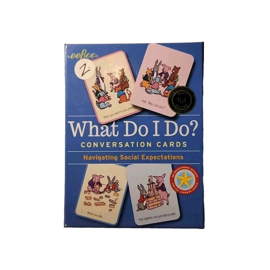 eeBoo WHAT DO I DO? Social Awareness Expectations Conversation Cards Set Of 50