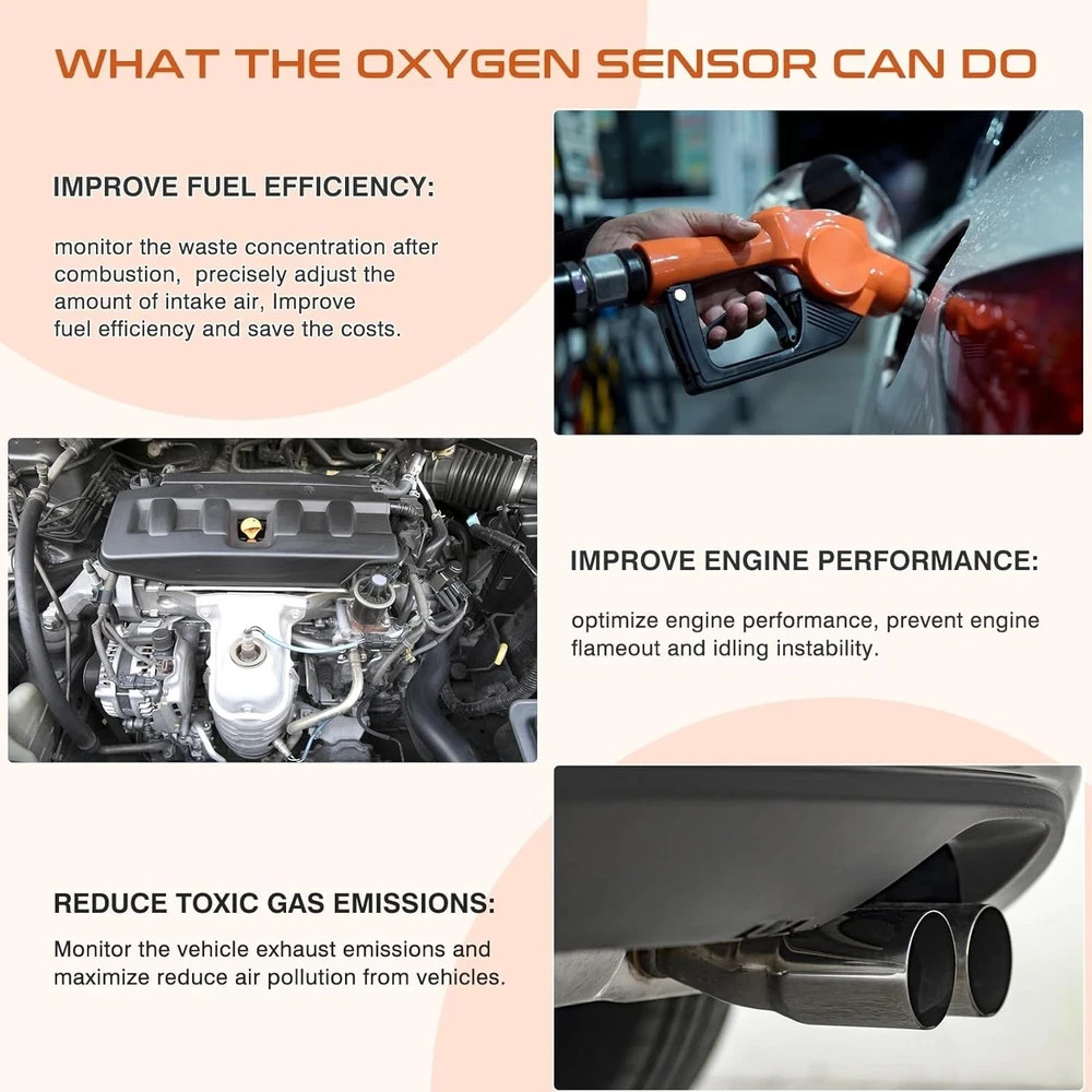 2Pcs Oxygen O2 Sensor Upstream Downstream Compatible with Honda Civic 2001-2005