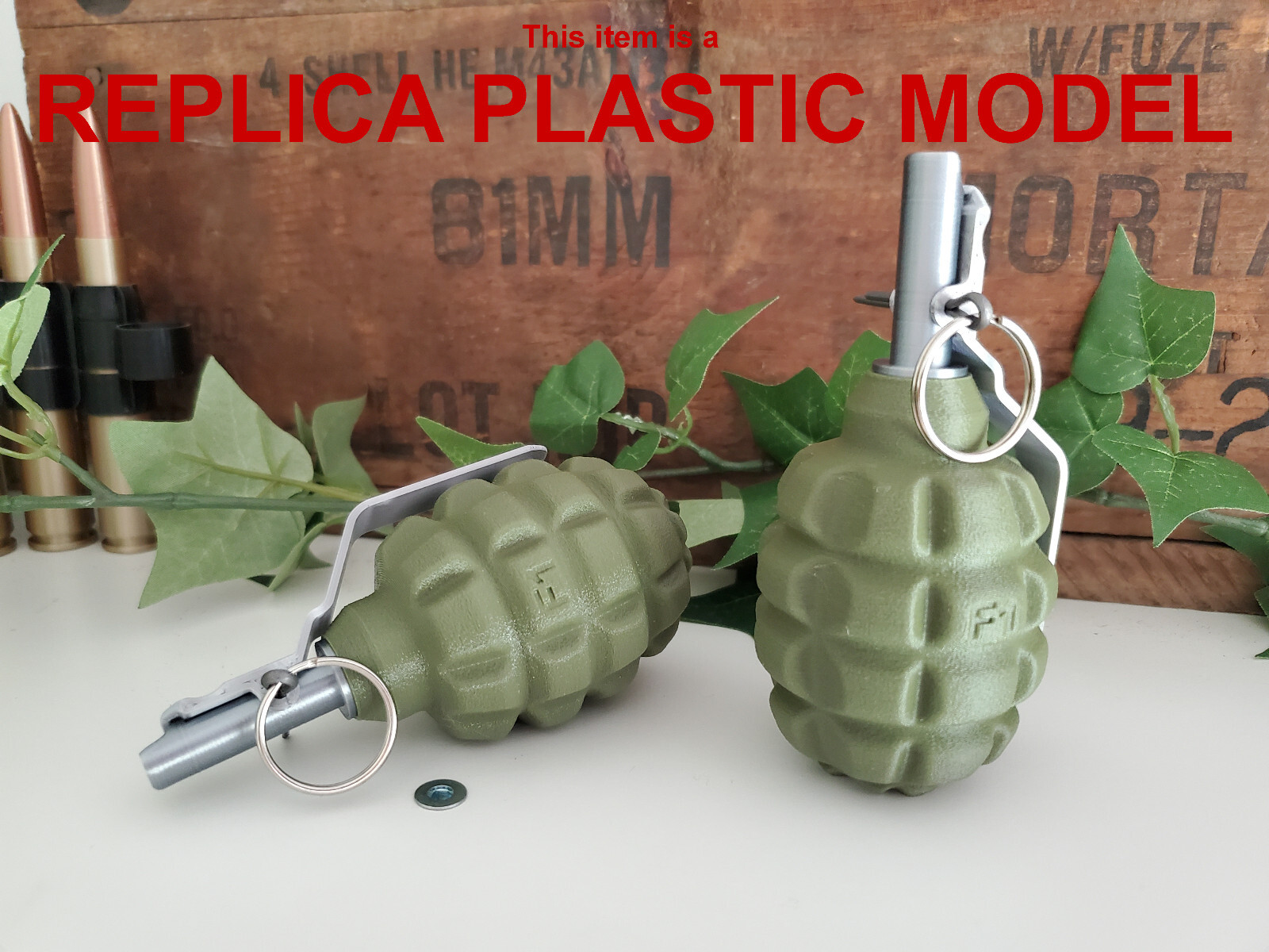 DUMMY Soviet F1 WW2 Era Frag Grenade – Accurate Size Plastic Replica