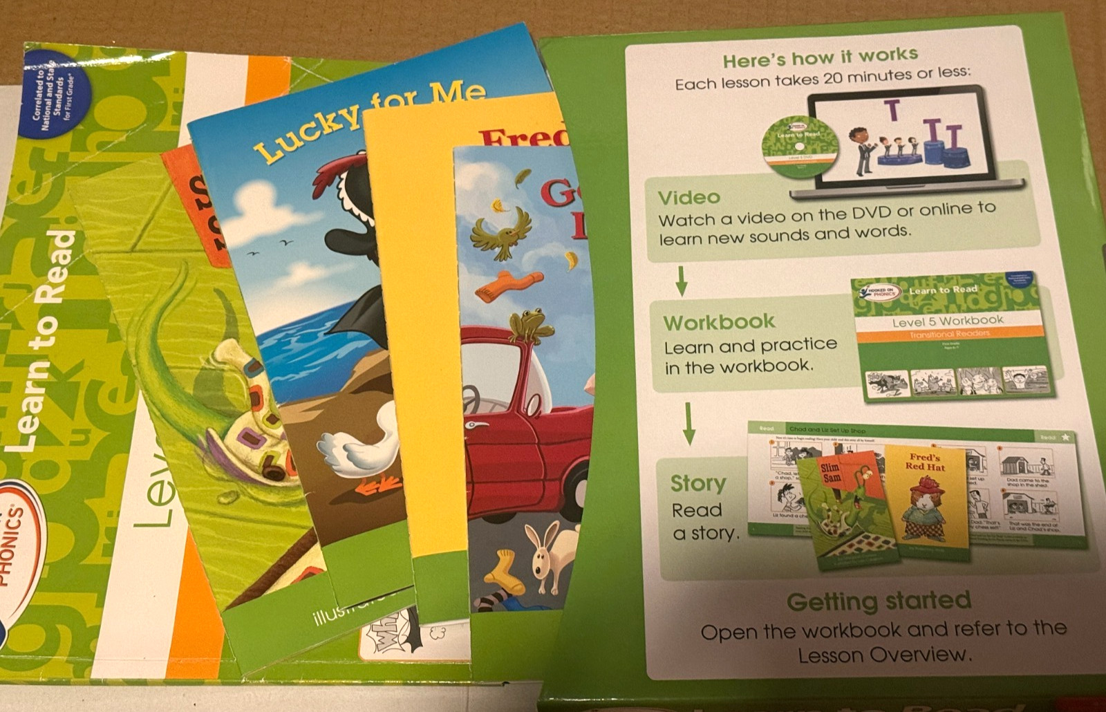 Hooked on Phonics Learn to Read Level 5 and 6 Ages 6 to 7