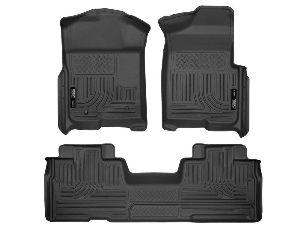 Husky Weatherbeater Floor Mats for 2009-2014 Ford F150 SuperCab Black