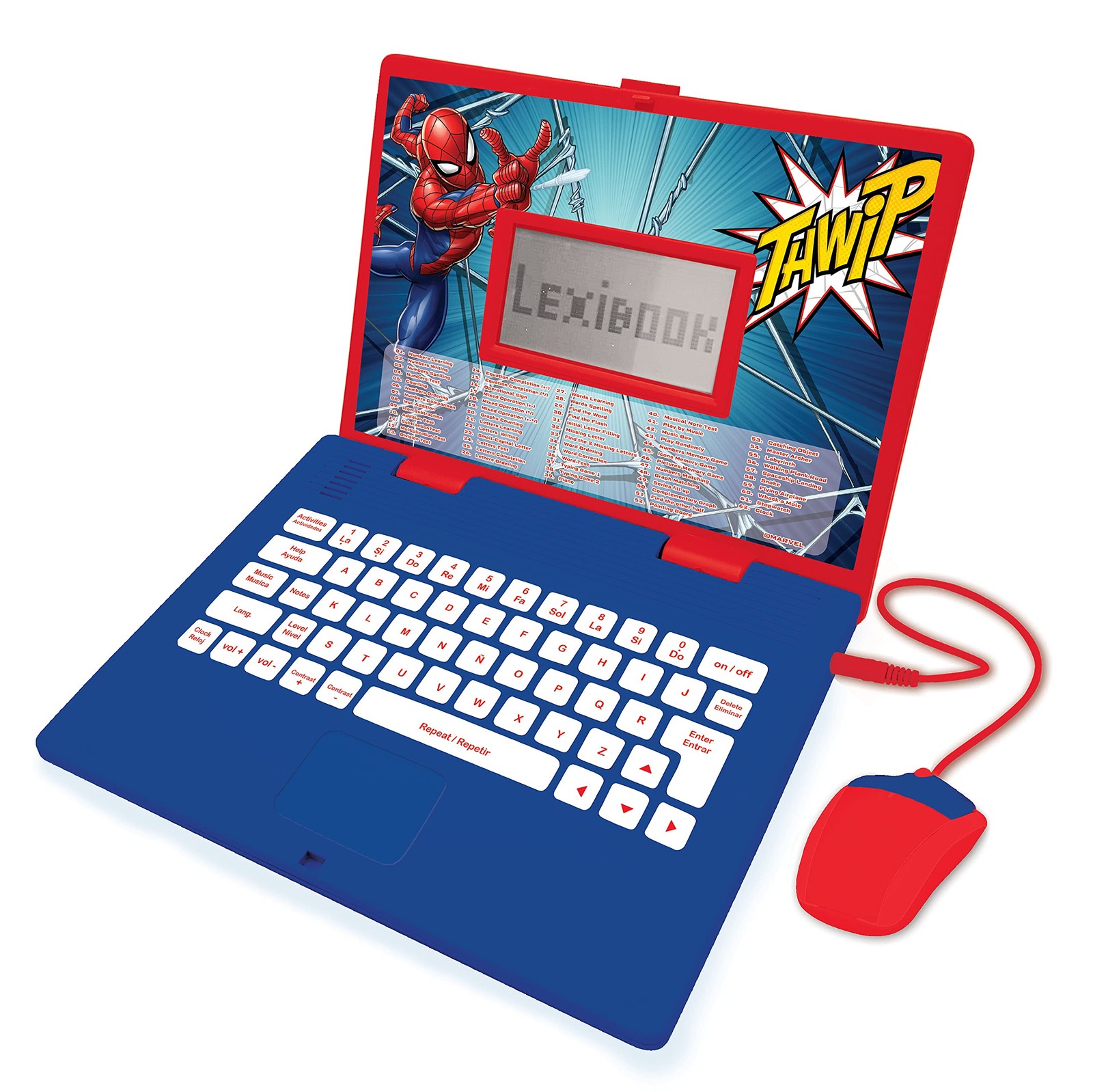 LEXiBOOK Spider-Man – Educational and 24 x 18 x 3.6 inches, Red/Blue