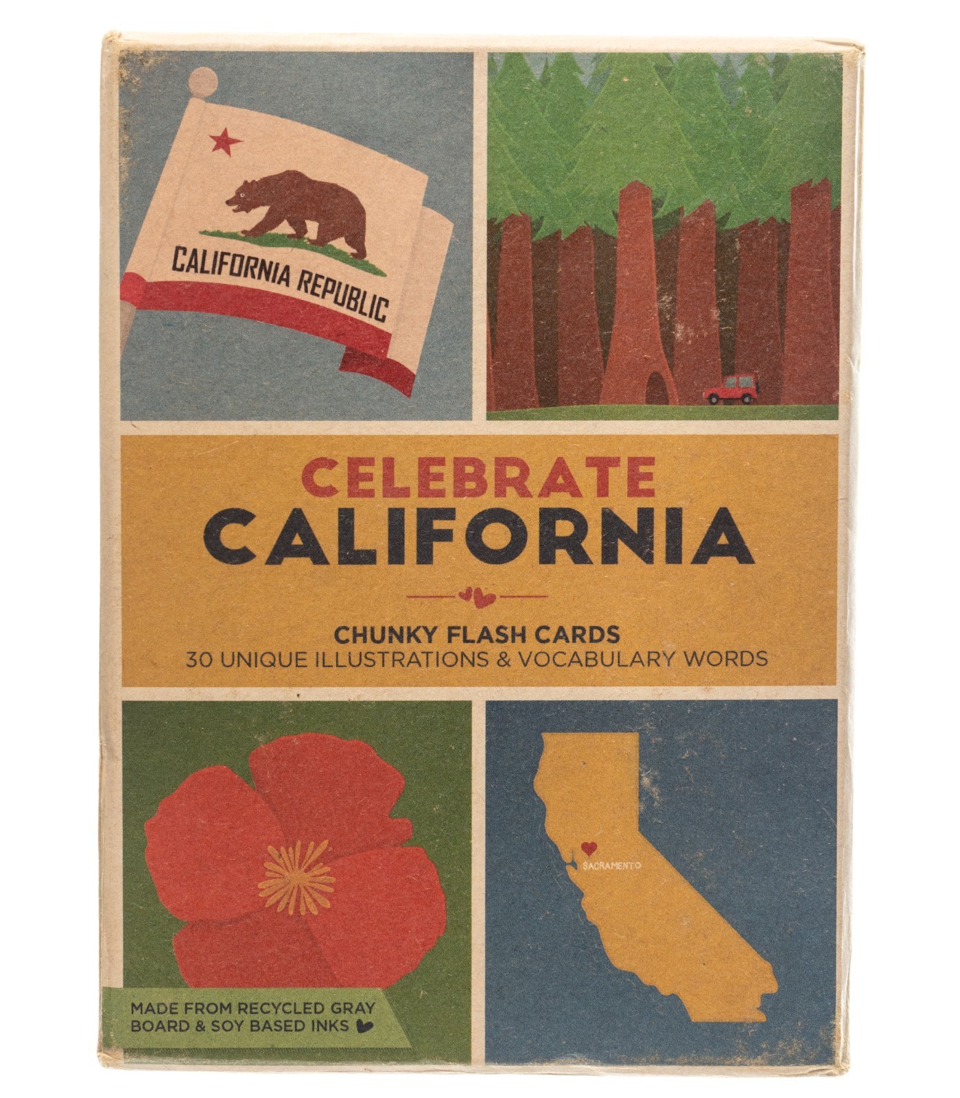 Celebrate Califoria 30 Chunky Flash Cards Bright Eyed Baby Vaclay Bicha USED