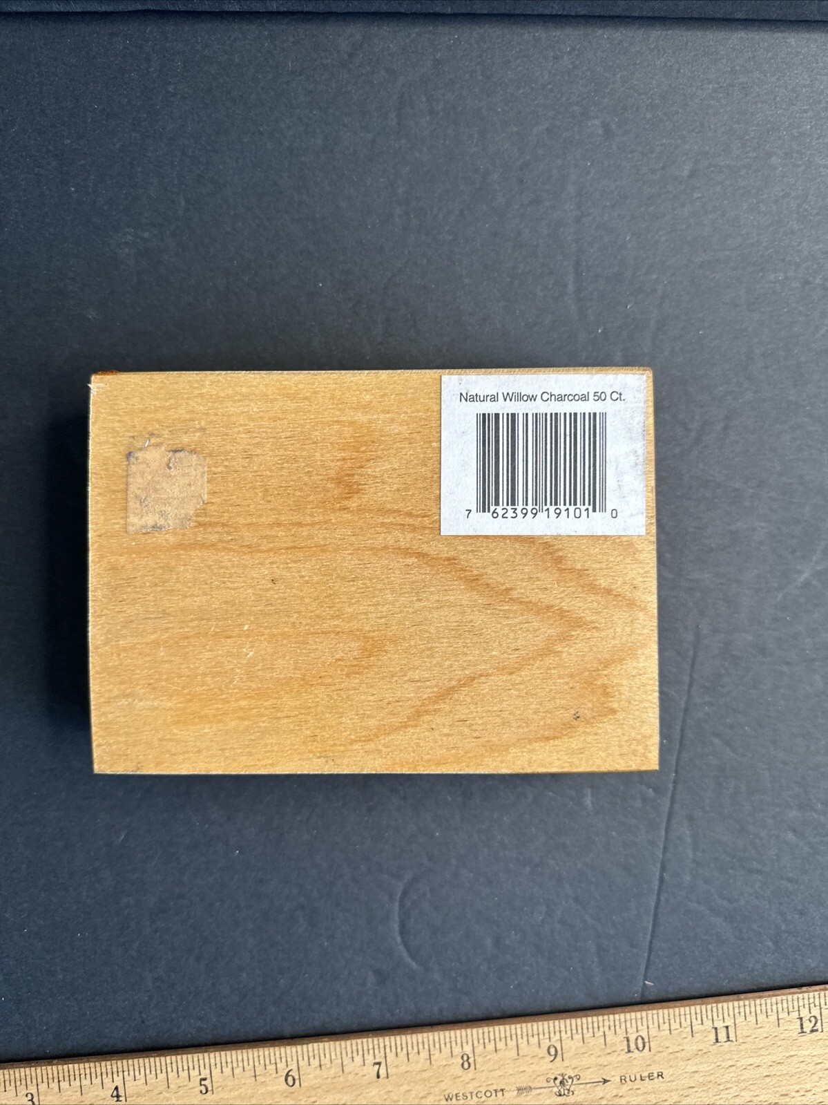Yarka Willow 50 Medium Soft Thin Round Natural Charcoal Sticks Wood Box Vintage