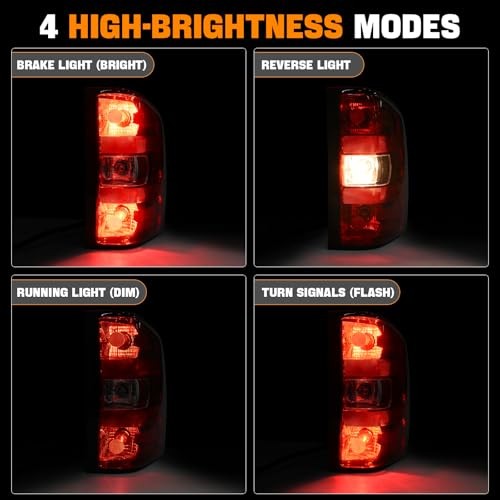 Tail Light Assembly Compatible with 2007-2013 Chevy Right Passenger Side