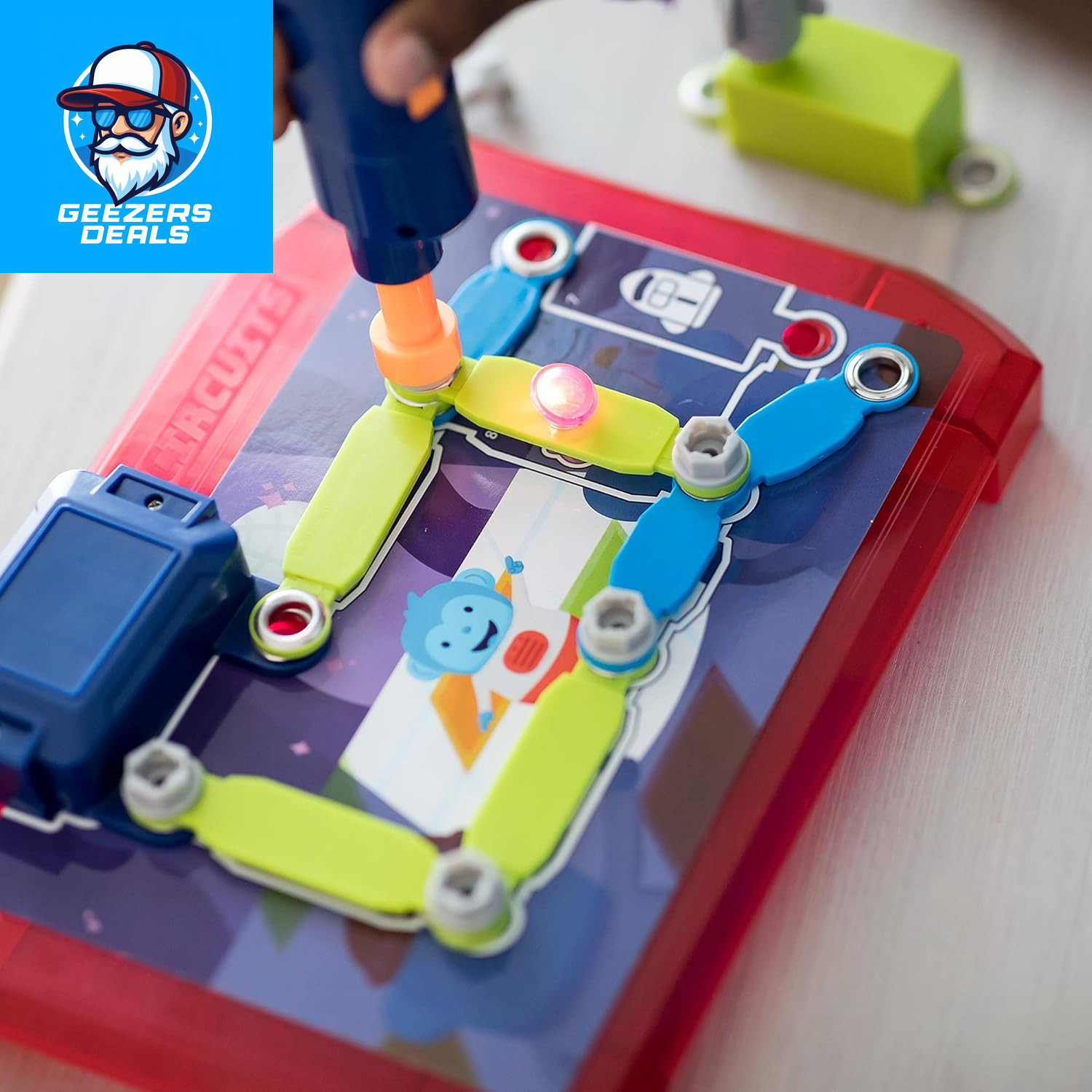 Design & Drill Space Circuits, Beginning Circuit Building Science Kit, STEM Toy,