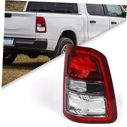 Halogen Tail Lights Assembly Compatible with Dodge Ram 1500 Black RH Passenger