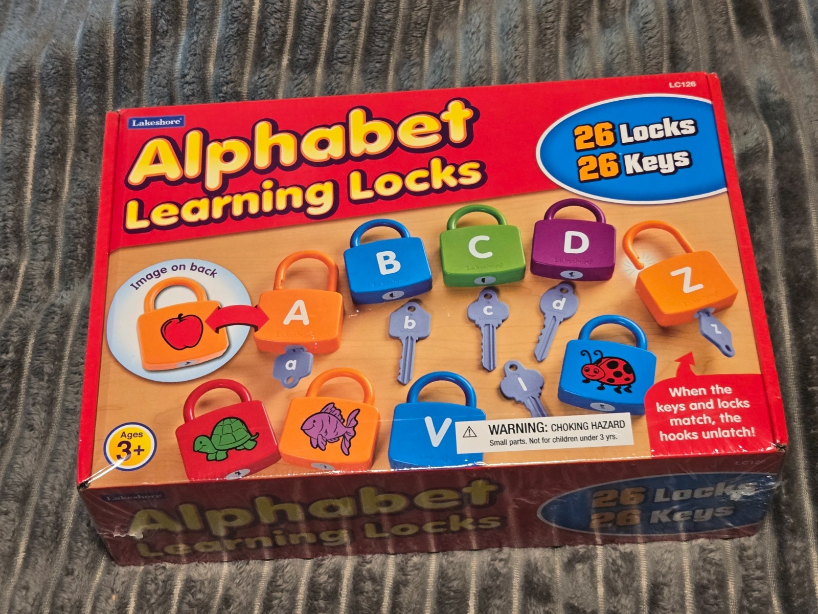 Alphabet Learning Locks Lakeshore Educational Set 26 Locks & Keys -SEALED