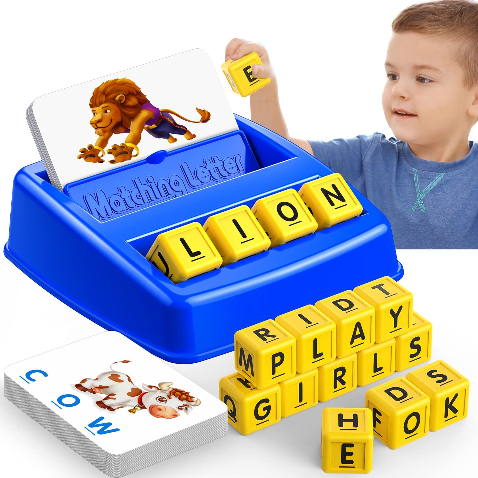 Learning Games for Kids Ages 3-8, Matching Letter Game for Kids Toys Ages 3-8…