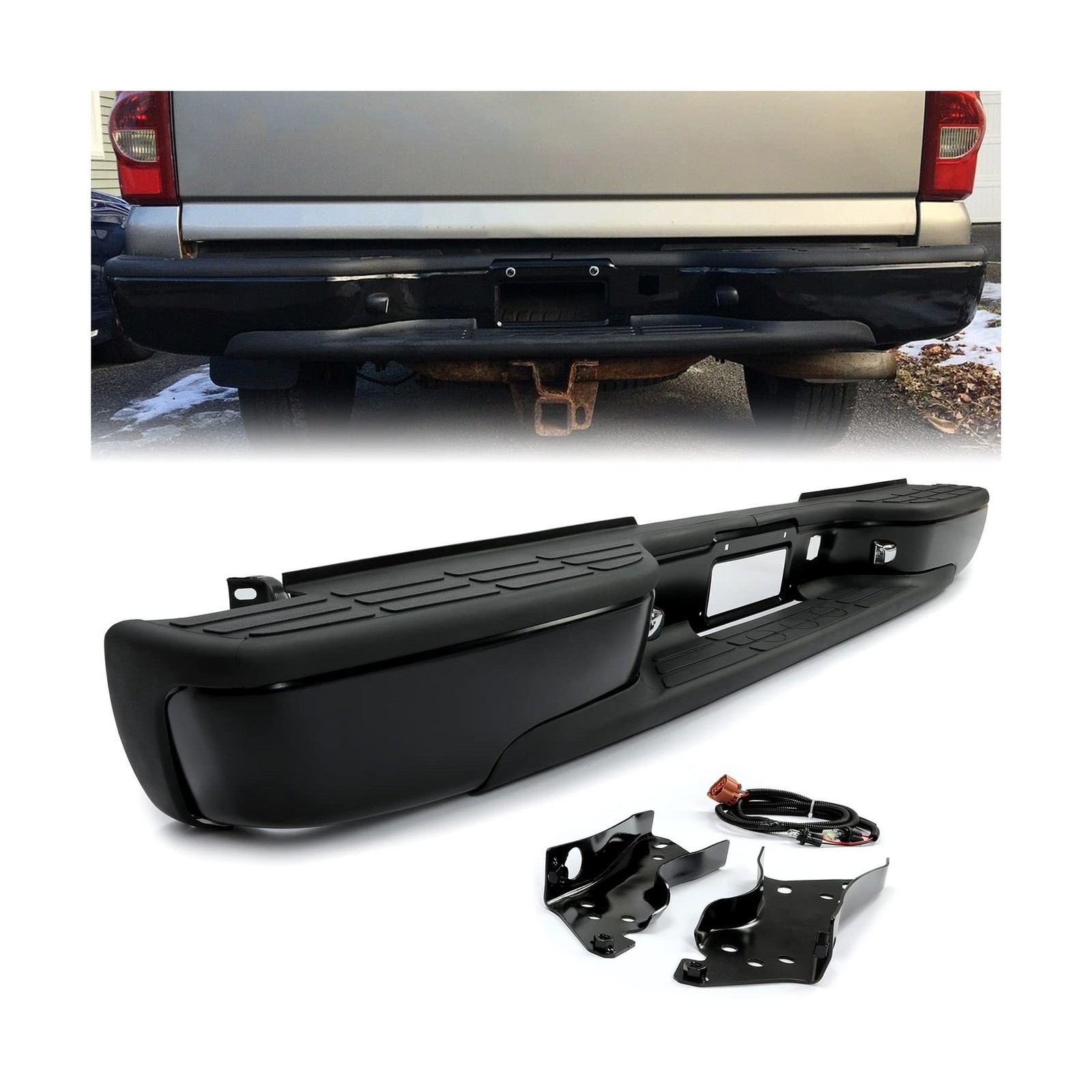 ECOTRIC Rear Step Bumper Compatible with 1999-2007 Chevy Chevrolet Silverado …