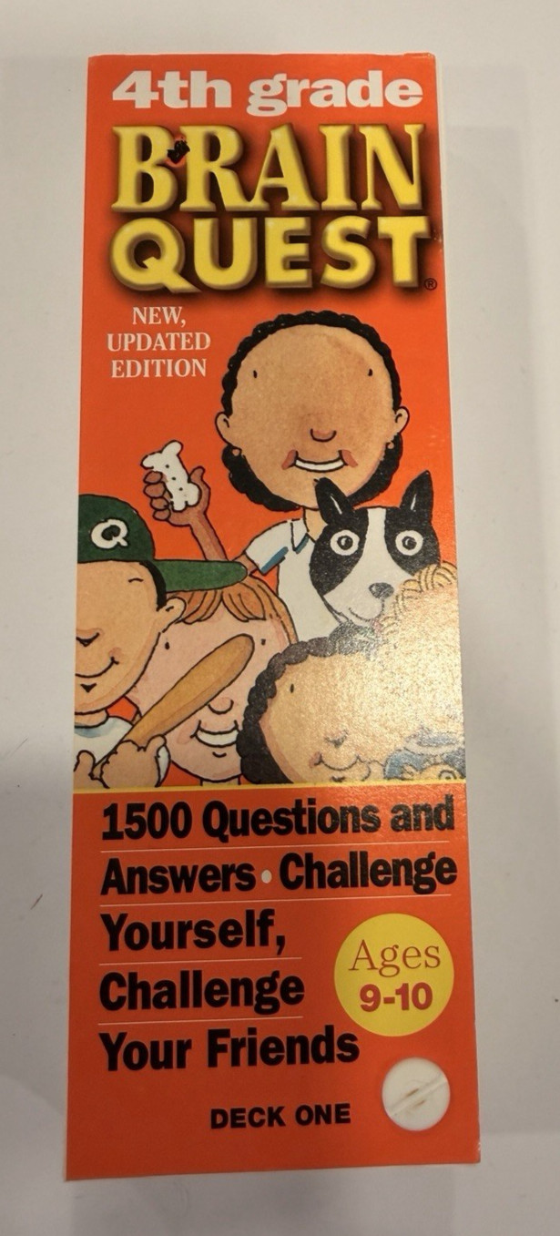 Brain Quest 1,500 Questions and Answers 4th grade Ages 9 – 10 Deck One Updated