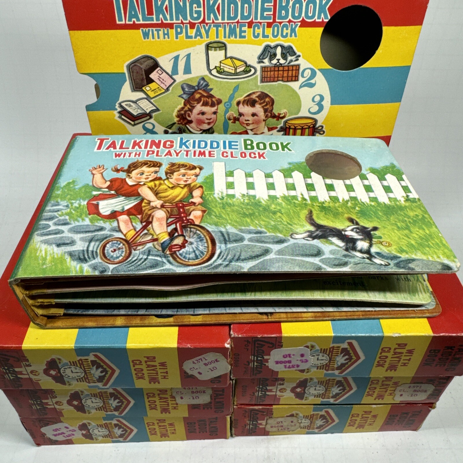 VTG KID Talking Kiddie Book Playtime Clock 1st Edition Brand New Old Stock Japan